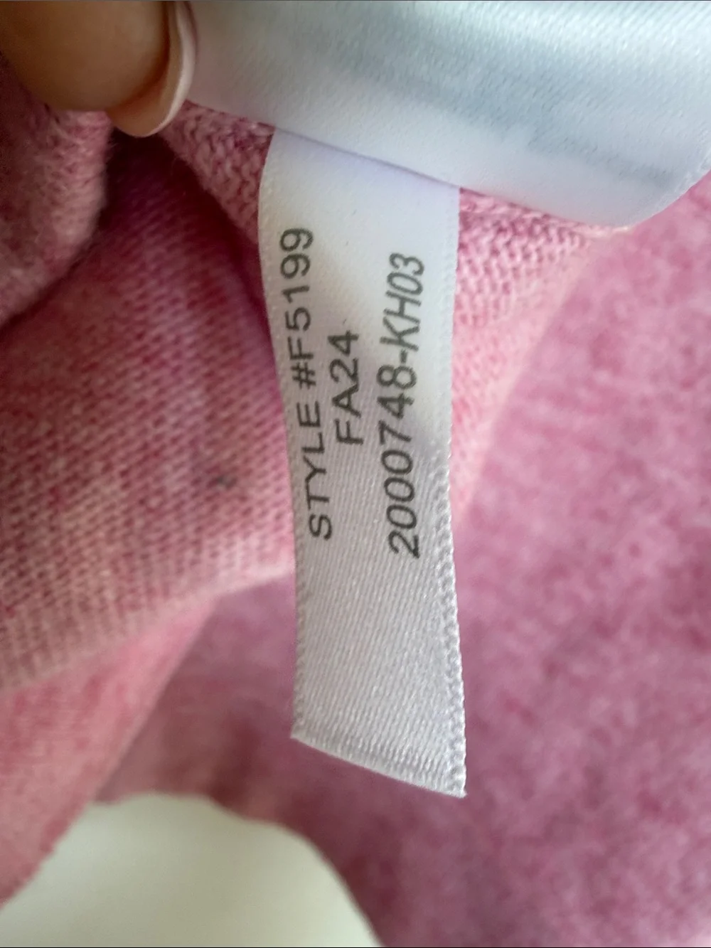J. Crew Heathered Pink Long-Sleeve Crewneck Top